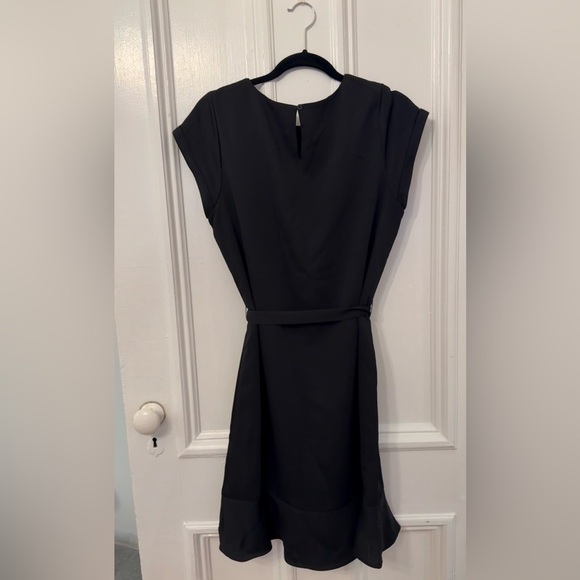 Banana Republic Flounce-Hem Fit-and-Flare Black Dress (NWOT) - Picture 6 of 8